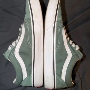 Vans Green and White Women's Shoes